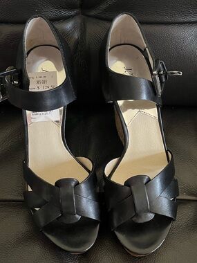 MICHAEL BY MICHAEL KORS SOMERLY LEATHER WEDGE HEELS